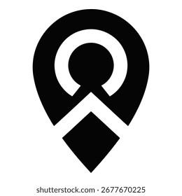 Clean White Background with Abstract Black Shape for Modern Minimalist Design Ideas