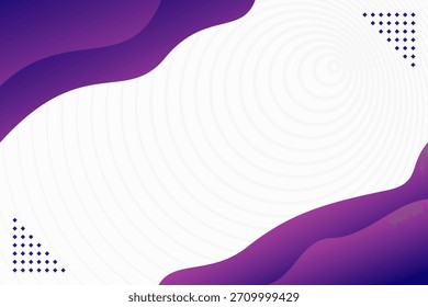 Un fondo blanco limpio acentuado con suaves curvas de flujo púrpura y sutiles texturas en espiral para una estética minimalista moderna.