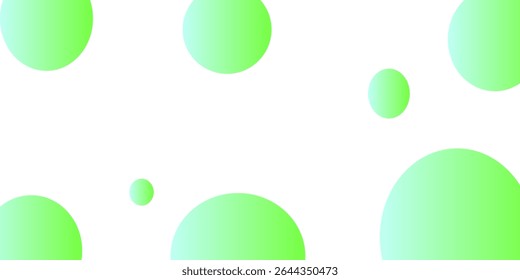 Clean white background with floating green bubble shapes, ideal for fresh, playful, and modern abstract designs or eco-friendly themed digital graphics.