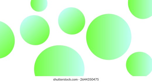 Clean white background with floating green bubble shapes, ideal for fresh, playful, and modern abstract designs or eco-friendly themed digital graphics.