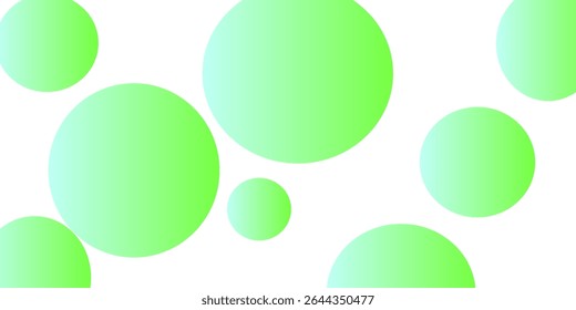Clean white background with floating green bubble shapes, ideal for fresh, playful, and modern abstract designs or eco-friendly themed digital graphics.