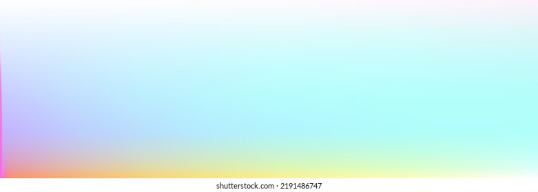 Clean White Blurred Soft Water Gradient Design Pic. Light Pastel Sunrise Bright Sky Vibrant Sky Wallpaper. Colorful Spotlight Color Sunset Vivid Multicolor Horizontal Gradient Mesh Background.