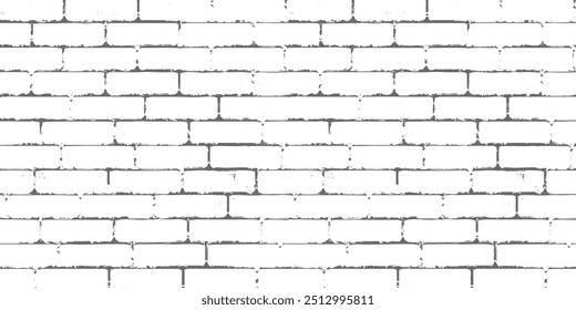A clean white brick wall texture illustrated in a flat yet detailed style, showing evenly arranged horizontal bricks with subtle irregularities that give the surface a natural and slightly worn appearance. The composition presents a full wall view with consistent spacing and thin mortar lines, creating a balanced and realistic structure while keeping the overall look simple and easy to use in modern layouts.

The light color tone makes this surface highly versatile, providing a neutral background that works well with a wide range of visual elements. The slight variations in line thickness and small imperfections add character without making the texture feel heavy, allowing it to maintain a clean and professional feel. This makes it suitable for both minimal and more detailed compositions where a soft textured base is needed.

This type of wall texture is ideal for use in backgrounds, website sections, product mockups, presentations, posters, and social media visuals. It works especially well in interior-themed graphics, lifestyle content, branding materials, and creative layouts where a subtle structural element can enhance depth without distracting from the main subject. The horizontal pattern also helps guide the viewer’s eye smoothly across the composition.

As a fully scalable vector, the artwork can be resized or recolored without any loss of quality, making it suitable for both digital and print applications. The clean lines and consistent pattern ensure sharp results across different sizes and formats.

A simple and adaptable surface texture that combines structure with subtle detail, offering a reliable and visually pleasing background for a wide variety of creative projects.