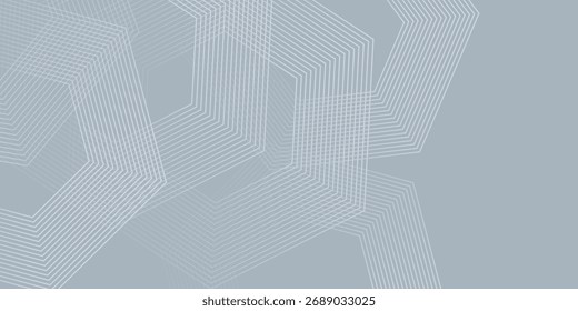 Clean White Corporate Technology Overlap Pattern, Vector illustration