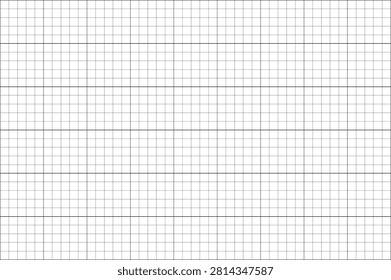 Clean White Graph Paper Grid Pattern with Bold Major Lines and Fine Minor Lines, Modern Minimal Texture for Technical Drawing, Education and Design Projects