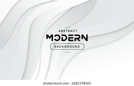 Fundo abstrato branco e cinza limpo com camadas curvas 3D suaves. Design moderno minimalista para uma apresentação ou pano de fundo médico