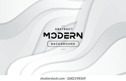 Limpie el fondo abstracto blanco y gris con capas curvas 3D lisas. Diseño moderno minimalista para una presentación o telón de fondo médico