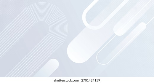 Clean white and gray abstract background with curved line elements, modern geometric pattern perfect for technology, business, corporate, or minimal design projects.