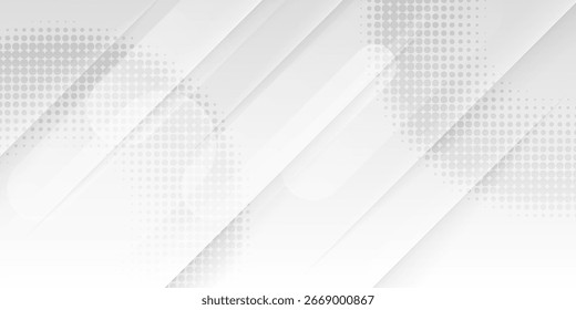 Fondo abstracto degradado blanco y gris limpio con líneas geométricas modernas y Formas suaves. Perfecto para presentación de negocios, marca corporativa, Anuncio de tecnología, Sitio web.