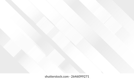 Clean white and grey abstract background featuring subtle overlapping diagonal panels and soft gradient effects.