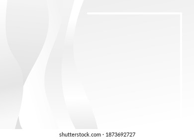 Clean white and grey background wavy abstract vector illustration. minimalist horizontal modern background