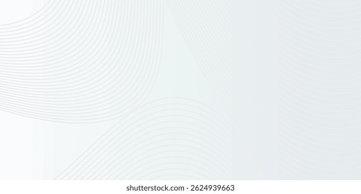 Sauberes Weiß und hellgrauer abstrakter Hintergrund mit subtilen gekrümmten Linien - perfekt für moderne, minimale, professionelle oder Corporate Design-Nutzung.