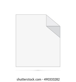clean white paper icon