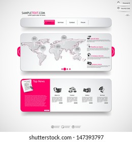 Clean white and purple website template 
