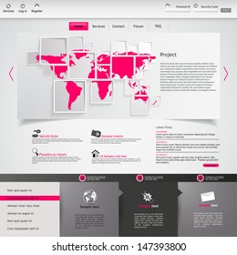 Clean white and purple website template 