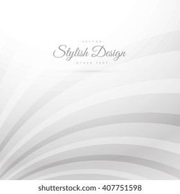 clean white rays in curved style