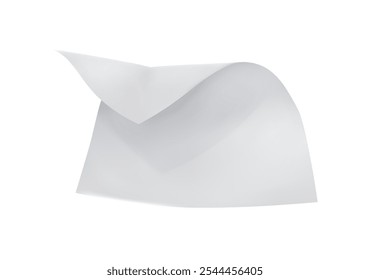 A clean white sheet in motion. Vector illustration