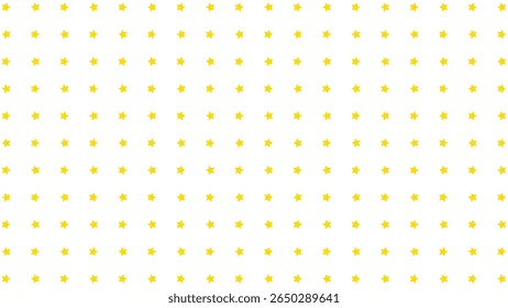 Clean white vector background with vibrant yellow stars. Ideal for cheerful, playful, or celebration themes.