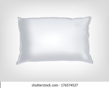 Clean white vector pillow mockup for texturing and patterns