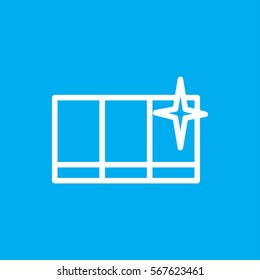 clean window icon illustration isolated vector sign symbol