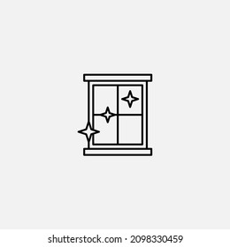 Clean window icon sign vector,Symbol, logo illustration for web and mobile