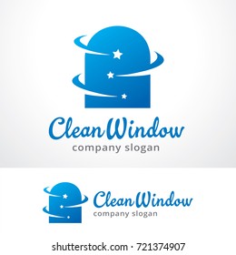 Clean Window Logo Template Design Vector, Emblem, Design Concept, Creative Symbol, Icon