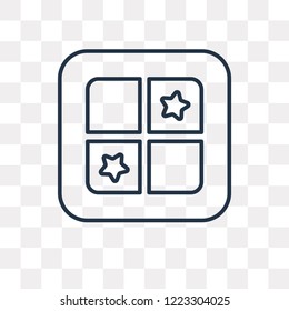 Clean window vector outline icon isolated on transparent background, high quality linear Clean window transparency concept can be used web and mobile