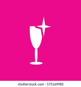 clean wine glass icon illustration isolated vector sign symbol