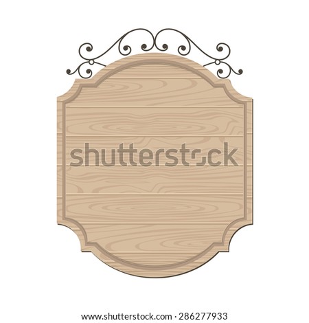 clean wood sign template stock vector royalty free 286277933