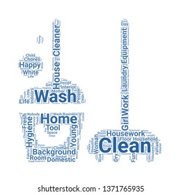 clean word cloud. tag cloud about clean