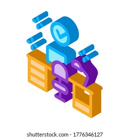 clean working room icon vector. isometric clean working room sign. color isolated symbol illustration