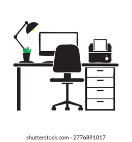 Clean workspace featuring a wooden desk with an open laptop, white coffee cup, and small potted plant in a bright home office environment.