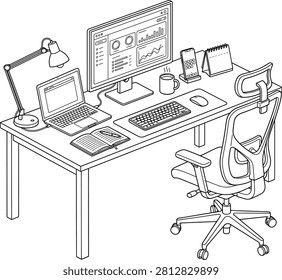 Clean workspace with tech gadgets for efficient remote work and study.