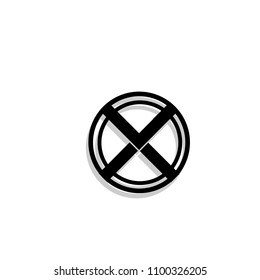 Clean X letter icon logotype sign symbol illustration.creative simple 3d vector isolated on white background