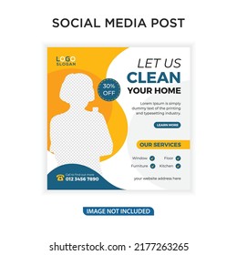 Clean your home social media post template