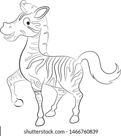 Clean Zebra Line Art Vector 