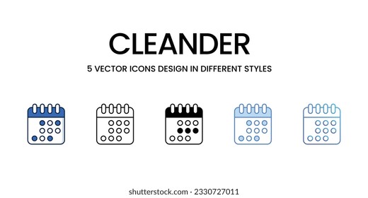 Diseño de iconos de limpieza en estilo Cinco con estilo de trazo editable. Línea, Sólido, Línea plana, Color de tono Duo y Línea de degradado de color. Adecuado para diseño de páginas Web, aplicaciones móviles, UI, UX y GUI.