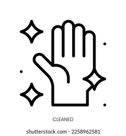cleaned icon. Line Art Style Design Isolated On White Background