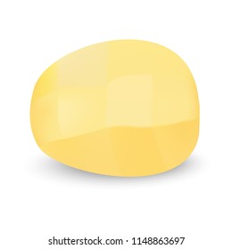 Cleaned round potato mockup. Realistic illustration of cleaned round potato vector mockup for web design isolated on white background