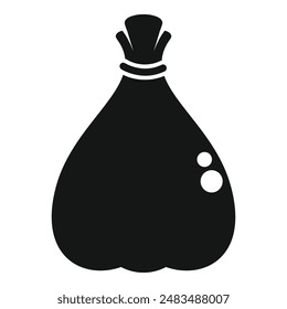 Cleaner bag of trash icon simple vector. Pack item. Eco full package