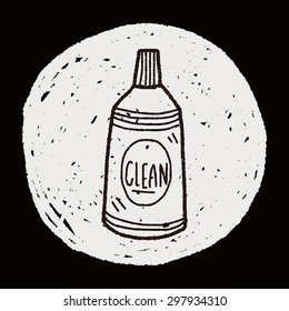 cleaner bottle doodle