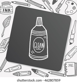 cleaner bottle doodle