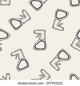 cleaner bottle doodle seamless pattern background