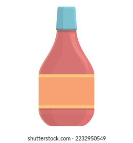Vector de caricatura de icono de botella más limpio. Limpiar el pincel. Planta de inicio