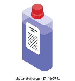 Icono de botella más limpia. Isométrico del icono del vector de botella más limpio para el diseño web aislado en fondo blanco
