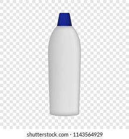 Cleaner bottle mockup. Realistic illustration of cleaner bottle vector mockup for on transparent background