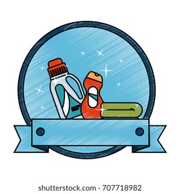 cleaner bottles laundry products emblem