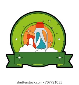 cleaner bottles laundry products emblem