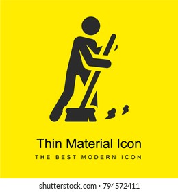 Cleaner bright yellow material minimal icon or logo design