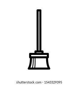 cleaner brush icon in flat style isolated. Vector Symbol illustration.